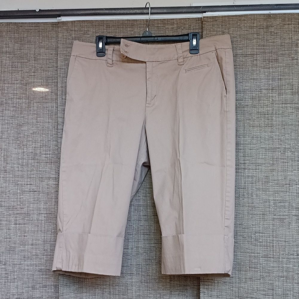 Gloria Vanderbilt Tan Cotton Bermuda Shorts